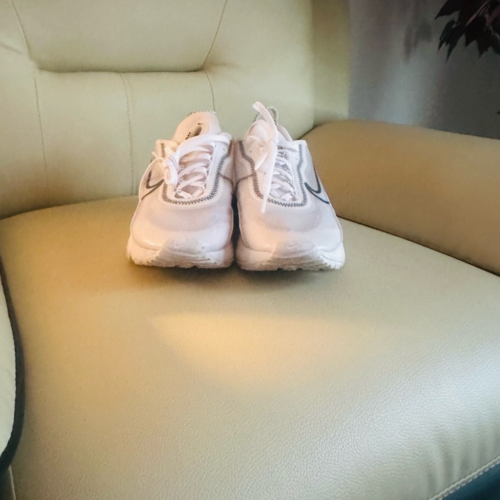 White Sneakers with Black Accents